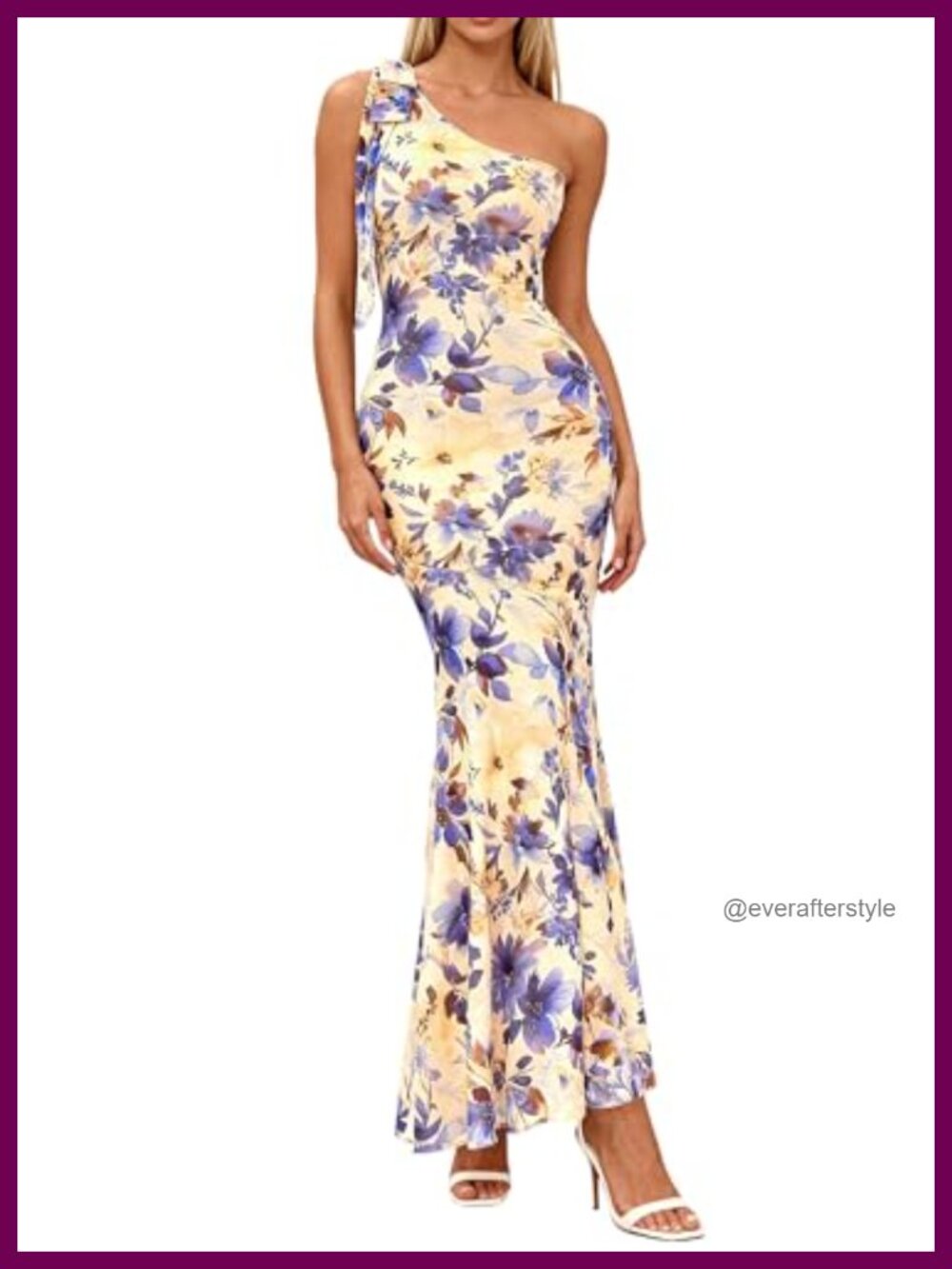 Womens One Shoulder Maxi Dress Floral Mesh Bodycon Sleeveless Beach Vacay